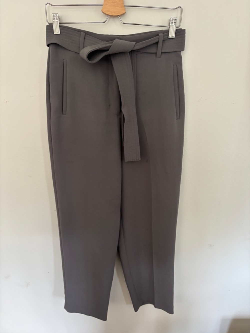 Aritzia Jallade Tie-Waist Trousers - Charcoal Gray - Picture 3 of 6
